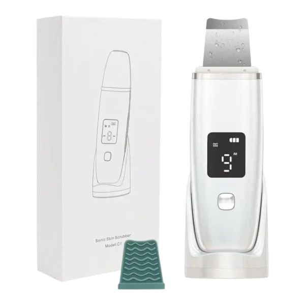جهاز تنظيف البشرة بالموجات فوق الصوتية Sonic Skin Scrubber C1 لإزالة الأوساخ والرؤوس السوداء وتنقية المسام