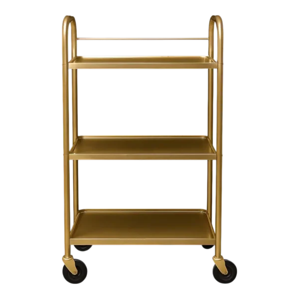 ترابيزة أجهزة متحركة بثلاثة أرفف لتنظيم الأدوات والأجهزة في العيادات ومراكز التجميل