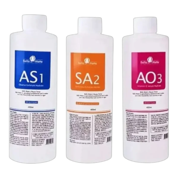 eget-as1-sa2-ao3-aqua-peeling-solution-hydrafacial-400ml-x3 محلول تقشير البشرة المائي Eget AS1 SA2 AO3 هيدرافيشال 400مل ×3 للعناية الاحترافية بالبشرة