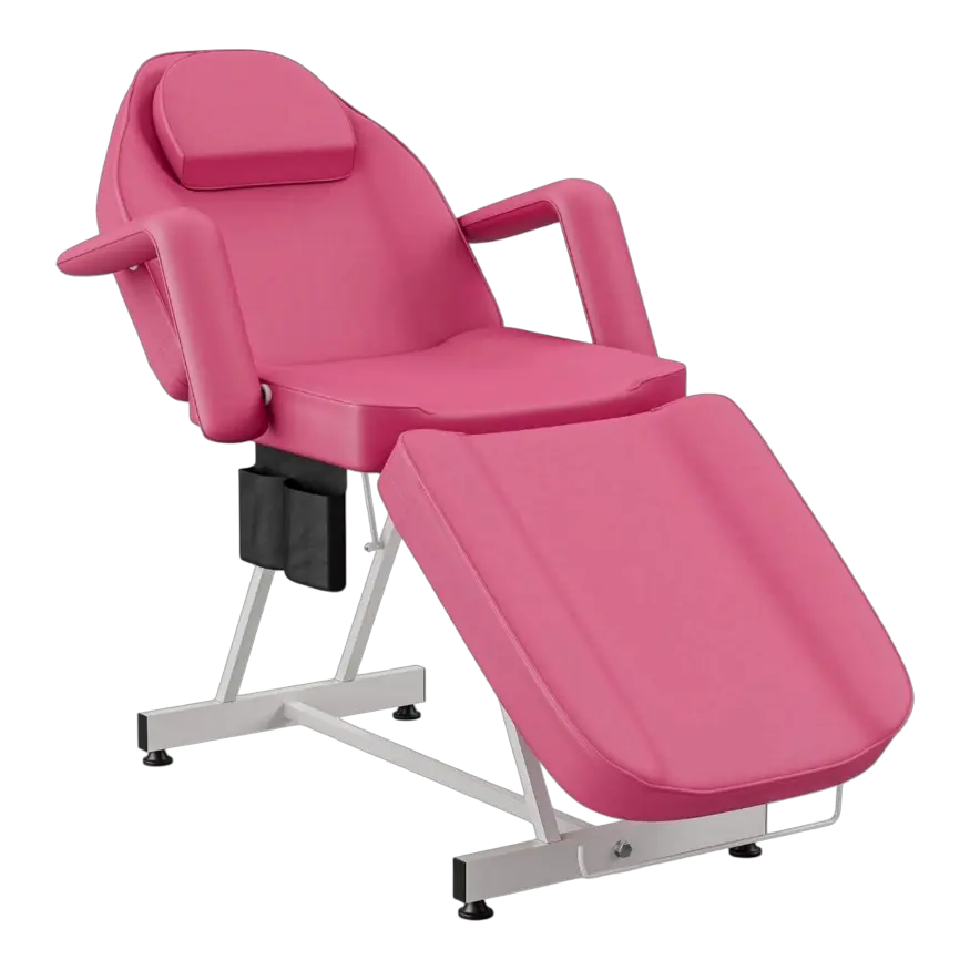 adjustable-3-position-beauty-treatment-chair-pink شيزلونج تجميلي 3 مستويات قابل للتعديل مناسب للعيادات ومراكز التجميل