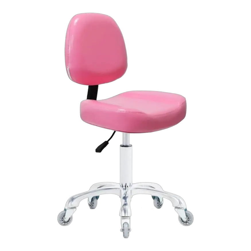 medical-beauty-stool-AM-302-swivel-pink كرسي طبي AM-302 دوار بعجلات باللون الوردي مناسب لعيادات و صالونات التجميل