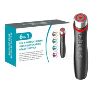 جهاز تجديد وشد البشرة 6 في 1 بتقنية LED والمايكروكارنت