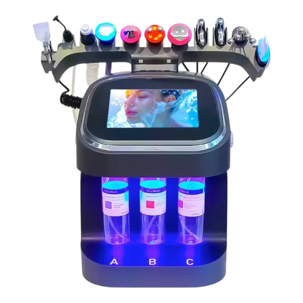 جهاز هيدرافيشل 10 في 1 احترافي لتنظيف عميق للبشرة، إزالة حب الشباب والرؤوس السوداء، وتجديد البشرة