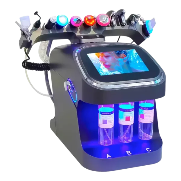 جهاز هيدرافيشل 10 في 1 احترافي لتنظيف عميق للبشرة، إزالة حب الشباب والرؤوس السوداء، وتجديد البشرة