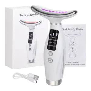 جهاز مساج الوجه والرقبة نيكومي 7 ألوان مع حرارة 45±5 درجة، أداة نحت متعددة الوظائف لشد البشرة وتحسين مرونتها