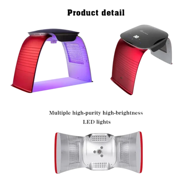 أوميجا لايت LED بالبخار الساخن والبارد 7 ألوان جهاز علاج ضوئي متقدم للعناية بالبشرة في العيادات والسبا