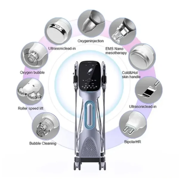 9-in-1-hydro-facial-machine-skin-cleaning-2 جهاز هيدرافيشل 9 في 1 لتنظيف البشرة بعمق وتقشير وتجديد الجلد بتقنية Hydro Facial