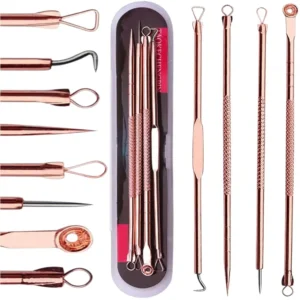 مجموعة ازالة الرؤوس السوداء 4 قطع ستانلس | 4pcs Blackhead Remover Kit