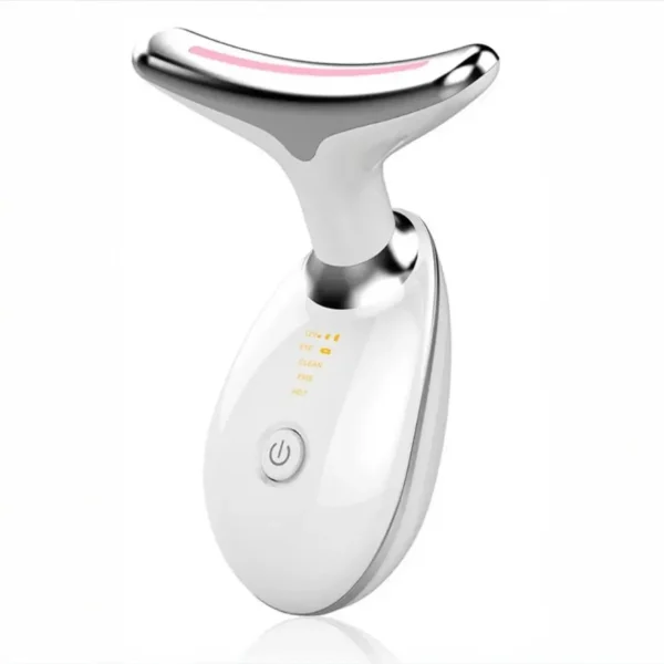 vibration-face-neck-massager-3-in-1-led-ems-hot-skin-tightening-anti-wrinkle-01 جهاز تدليك الوجه والرقبة 3×1 لشد البشرة وإزالة التجاعيد بتقنيات LED وEMS والحرارة لتحسين مرونة البشرة وشد الوجه والرقبة